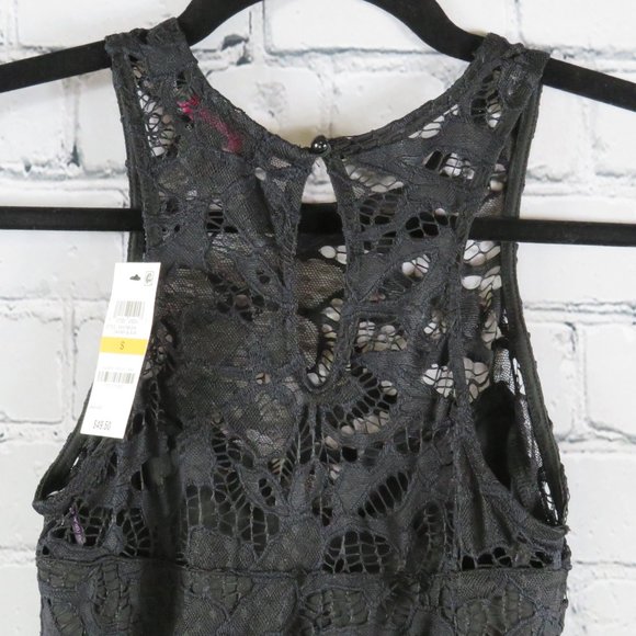 NWT-Women's Lace Illusion Cocktail Dress-Black - Picture 7 of 7